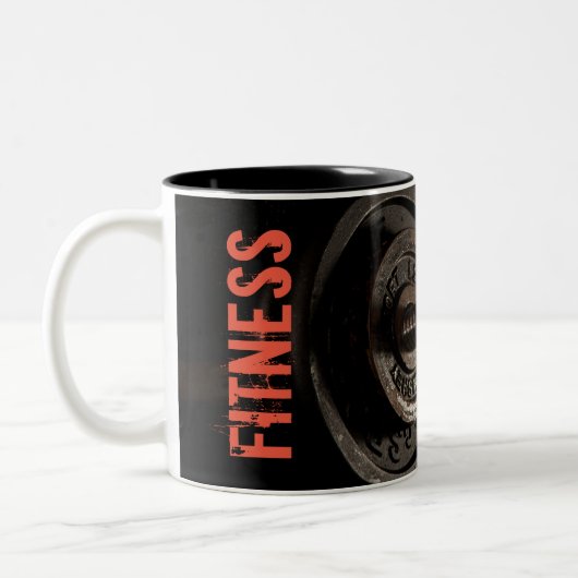 Fitness Personal Trainer Bodybuilding Modern Sharp Zweifarbige Tasse (Links)