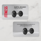 Fitness Personal Trainer Bodybuilding Moderne Visitenkarte (Vorne/Hinten)