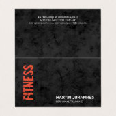 Fitness Personal Trainer Bodybuilding Modernes Gra Visitenkarten (Außenseite Aufgefaltet)