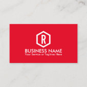 Fitness Personal Trainer Bold Monogram Modern Red Visitenkarte (Vorderseite)