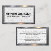 Fitness | Personal Trainer Business Card Visitenkarte (Vorne/Hinten)