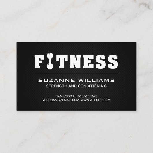 Fitness | Personal Trainer Business Card Visitenkarte (Rückseite)