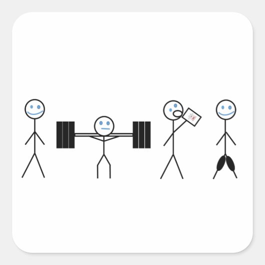 Fitness Personal Trainer-Coach-Sticker Quadratischer Aufkleber (Vorderseite)