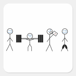 Fitness Personal Trainer-Coach-Sticker Quadratischer Aufkleber