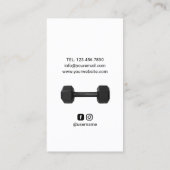 Fitness Personal Trainer Creative Dumbell Splash Visitenkarte (Rückseite)