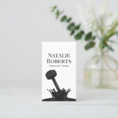 Fitness Personal Trainer Creative Dumbell Splash Visitenkarte (Stehend Vorderseite)