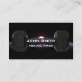 Fitness Personal Trainer Dumbell & Earth Visitenkarte (Vorderseite)