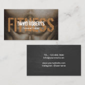 Fitness Personal Trainer Fett Text Beruflich Visitenkarte (Vorne/Hinten)