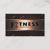 Fitness Personal Trainer Fett Text Dumbell Logo Visitenkarte (Vorderseite)