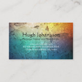 Fitness Personal Trainer Fett Text Dumbell Logo Visitenkarte (Rückseite)