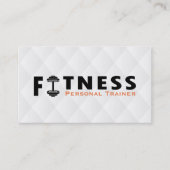 Fitness Personal Trainer Fett Text Dumbell Logo Visitenkarte (Vorderseite)
