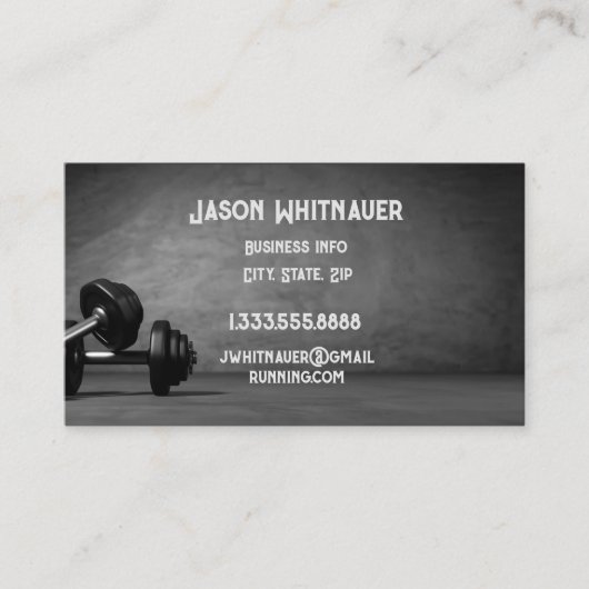 Fitness Personal Trainer, Fitness Instructor Visitenkarte (Vorderseite)