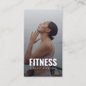 Fitness Personal Trainer Foto QR-Code Visitenkarte (Vorderseite)