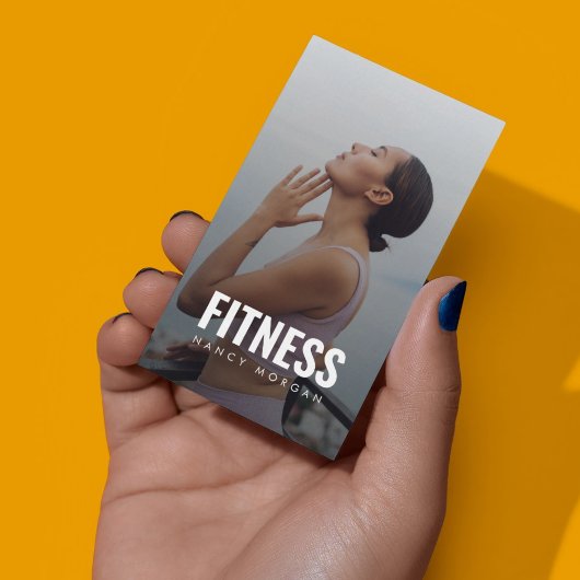 Fitness Personal Trainer Foto QR-Code Visitenkarte