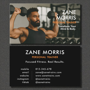 Fitness Personal Trainer Foto Visitenkarte