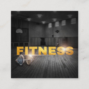 Fitness Personal Trainer Gold Typografie Square Bu Quadratische Visitenkarte