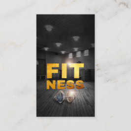 Fitness Personal Trainer Gold Typografy Business Visitenkarte