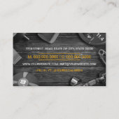 Fitness Personal Trainer Gold Typografy Business  Visitenkarte (Rückseite)