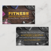 Fitness Personal Trainer Gold Typografy Business  Visitenkarte (Vorne/Hinten)