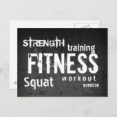 Fitness Personal Trainer Grunge Dark Beruflich Postkarte (Vorne/Hinten)