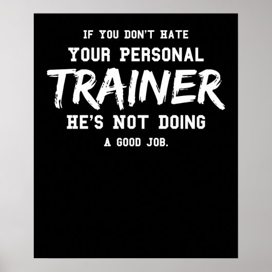 Fitness Personal Trainer Gym Motivation Poster (Vorne)