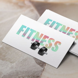 Fitness Personal Trainer Holografie Typografie Visitenkarte
