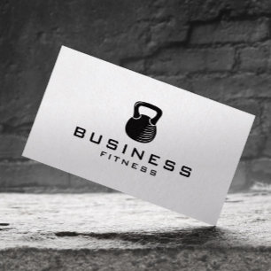 Fitness Personal Trainer Kettlebell Minimalistisch Visitenkarte