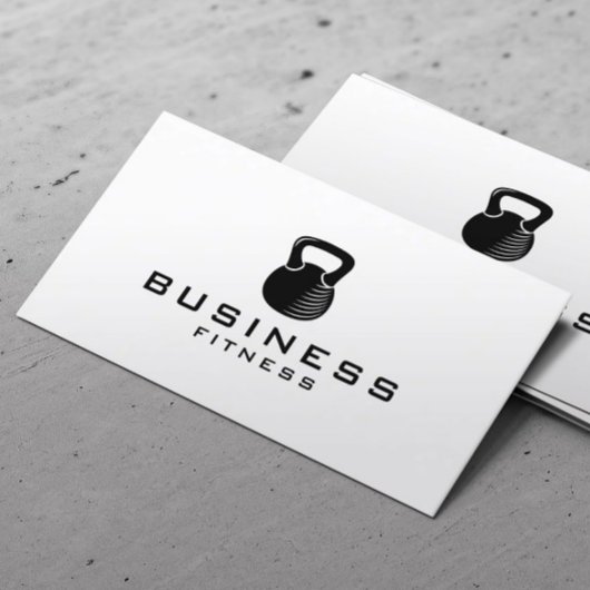 Fitness Personal Trainer Kettlebell Minimalistisch Visitenkarte