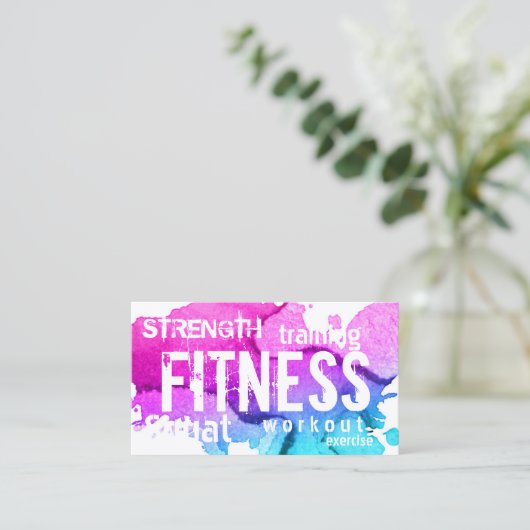 Fitness Personal Trainer Moderne Farben Visitenkarte (Stehend Vorderseite)