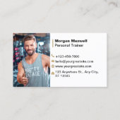 Fitness Personal Trainer: Moderne Farben Visitenkarte (Rückseite)