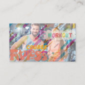 Fitness Personal Trainer: Moderne Farben Visitenkarte (Vorderseite)