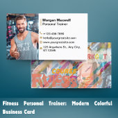 Fitness Personal Trainer: Moderne Farben Visitenkarte