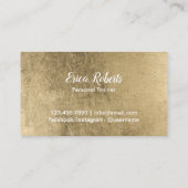 Fitness Personal Trainer Moderne Gold Typografie Visitenkarte (Rückseite)