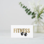 Fitness Personal Trainer Moderne Gold Typografie Visitenkarte (Stehend Vorderseite)