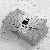 Fitness Personal Trainer Moderner Metallhintergrun Visitenkarte