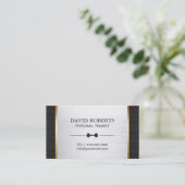 Fitness Personal Trainer Modernes Silver & Metal Visitenkarte (Stehend Vorderseite)