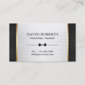 Fitness Personal Trainer Modernes Silver & Metal Visitenkarte (Vorderseite)