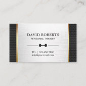 Fitness Personal Trainer Modernes Silver & Metal Visitenkarte (Vorderseite)