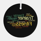 Fitness/Personal Trainer Ornament Aus Glas (Rückseite)