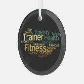 Fitness/Personal Trainer Ornament Aus Glas (Vorderseite links)