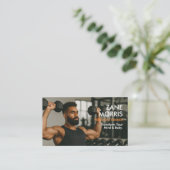 Fitness Personal Trainer Photo Visitenkarte (Stehend Vorderseite)