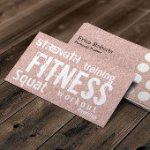 Fitness Personal Trainer Rose Gold Glitzer Loyalit Treuekarte