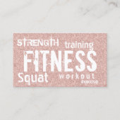 Fitness Personal Trainer Rose Gold Glitzer Visitenkarte (Vorderseite)
