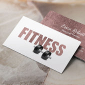 Fitness Personal Trainer Rose Gold Typografie Visitenkarte