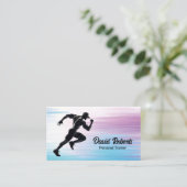 Fitness Personal Trainer Running Athlete Visitenkarte (Stehend Vorderseite)
