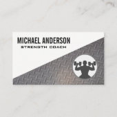 Fitness | Personal Trainer | Stahl Visitenkarte (Vorderseite)