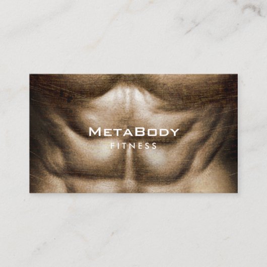 Fitness Personal Trainer Strong Body Bodybuilder Visitenkarte (Vorderseite)