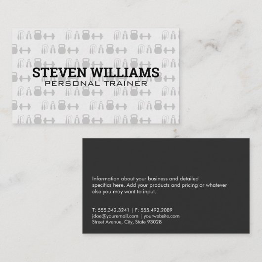 Fitness | Personal Trainer Visitenkarte (Vorne/Hinten)
