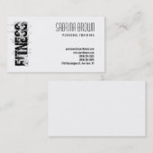 Fitness Personal Trainer White Business Card Visitenkarte (Vorne/Hinten)