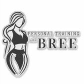 Fitness Personal Training bei Frauen Minimalistisc Aufkleber (Vorderseite)